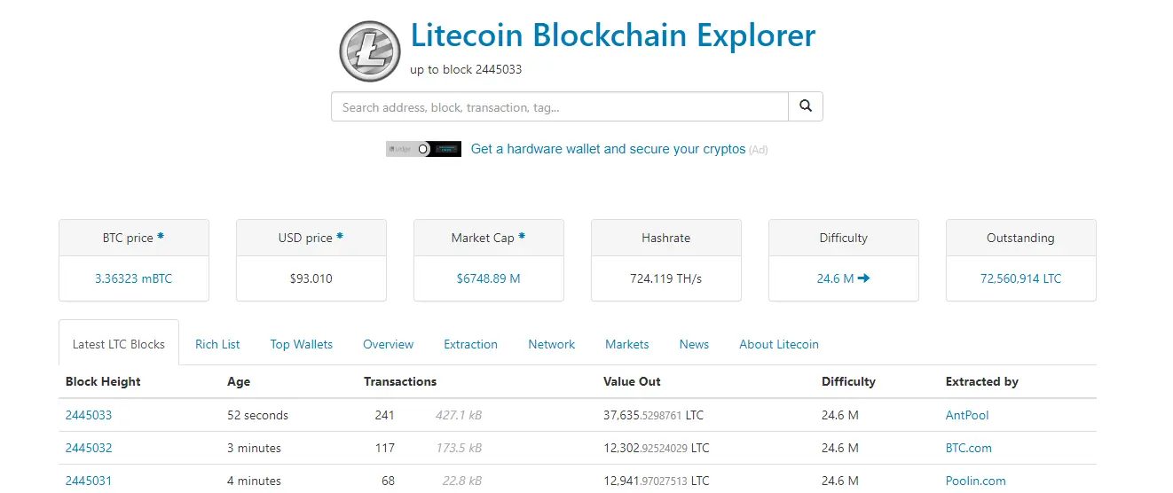 litecoin explorer