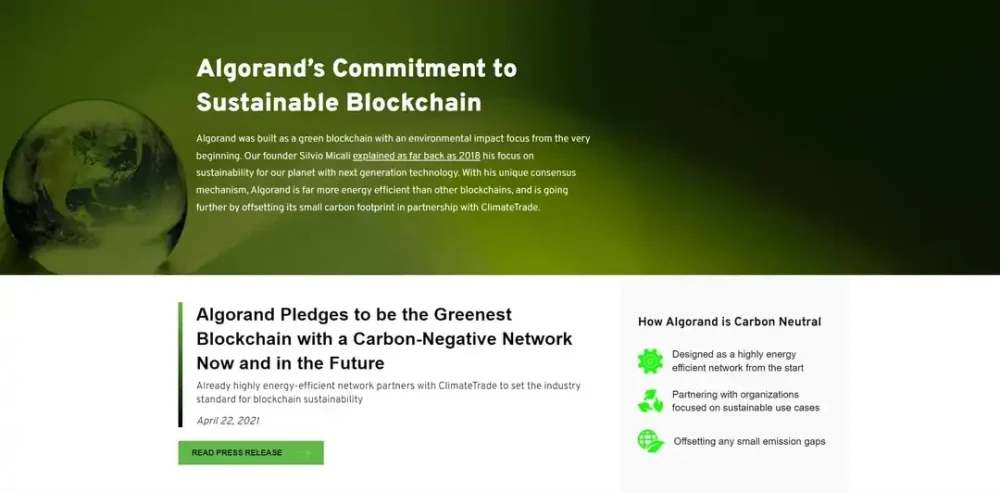 Algorand Go Green