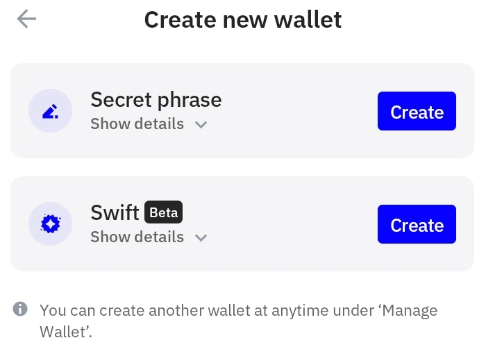 Create New Wallet cryptocurrency wallets