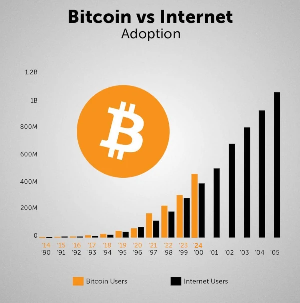 Bitcoin and Internet Adoption Users